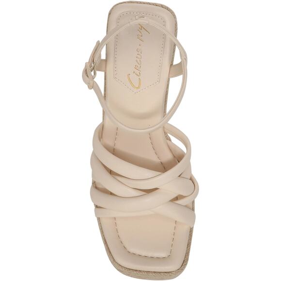 Circus Sam Edelman Women Irene Ankle Strap Espadrille Sandals US 8.5M White - Picture 7 of 8